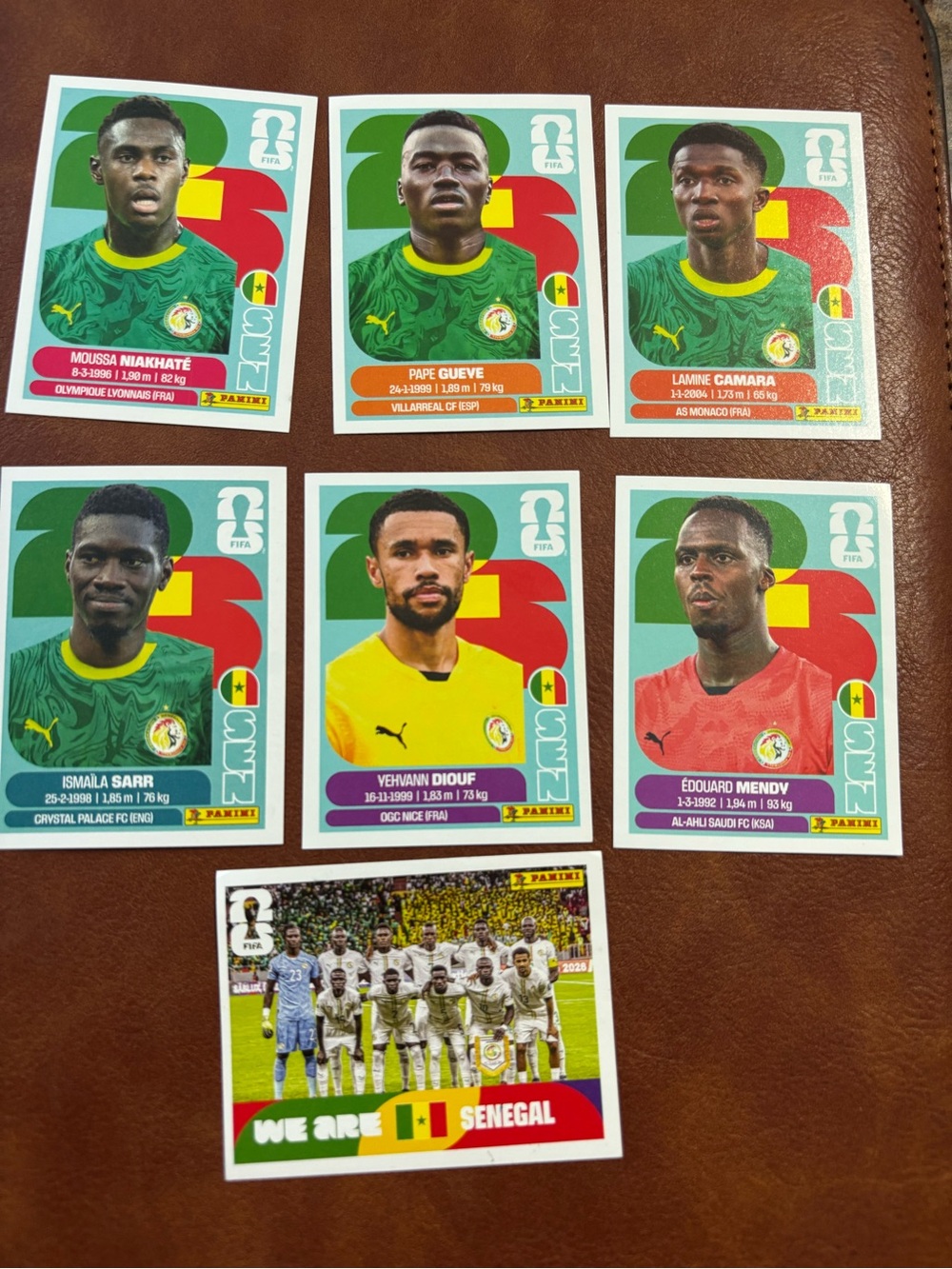 Panini Senegal Stickers - Green/Yellow/Red